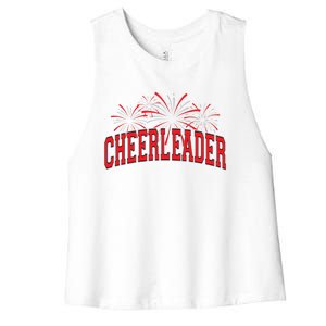 Cheerleader Cheer Pom Team Colors Gift Sleepover Fall Spring Gift Women's Racerback Cropped Tank