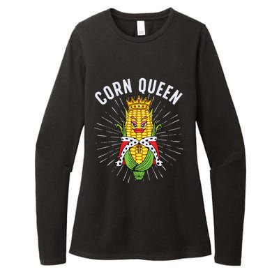 Cool Corn Queen For Girls Food Farming Corn Cob Farmer Womens CVC Long Sleeve Shirt