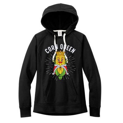 Cool Corn Queen For Girls Food Farming Corn Cob Farmer Women's Fleece Hoodie