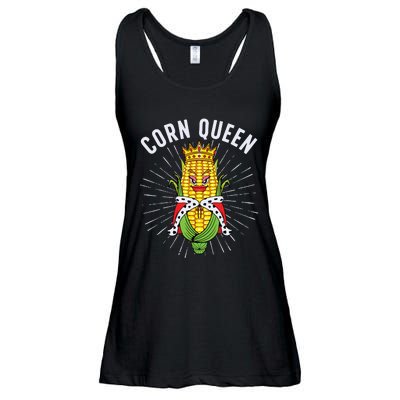 Cool Corn Queen For Girls Food Farming Corn Cob Farmer Ladies Essential Flowy Tank