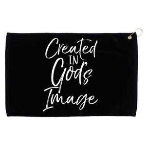 Christian Creation Quote Bible Verse Created In Gods Image Grommeted Golf Towel