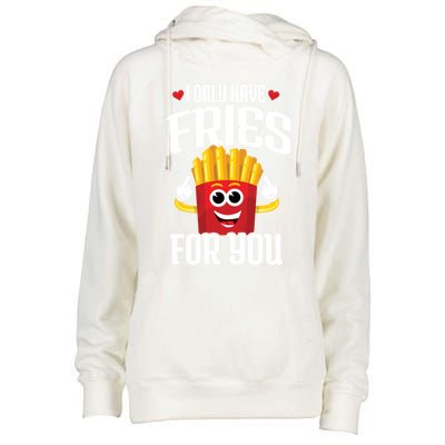 Cute Couple Quote French Fries Pun Valentines Day Meaningful Gift Womens Funnel Neck Pullover Hood