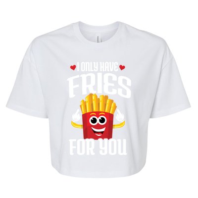 Cute Couple Quote French Fries Pun Valentines Day Meaningful Gift Bella+Canvas Jersey Crop Tee