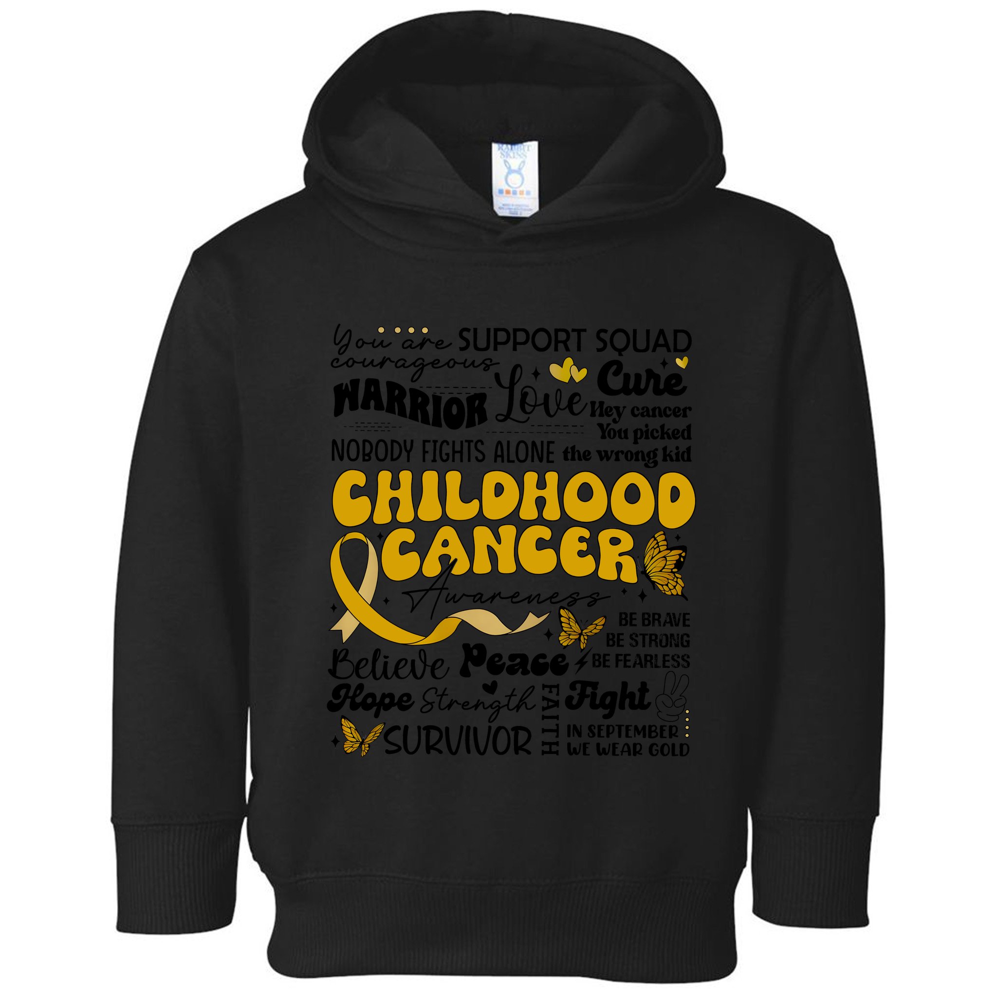 Childhood Cancer Quote Cancer Awareness Toddler Hoodie