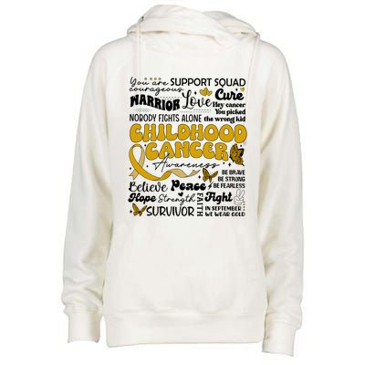 Childhood Cancer Quote Cancer Awareness Womens Funnel Neck Pullover Hood