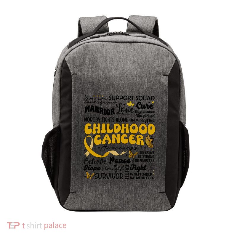 Childhood Cancer Quote Cancer Awareness Vector Backpack