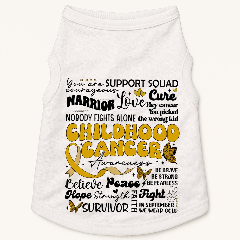 Childhood Cancer Quote Cancer Awareness Doggie Tank