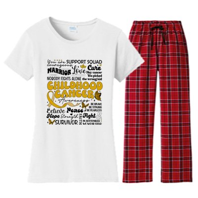 Childhood Cancer Quote Cancer Awareness Women's Flannel Pajama Set