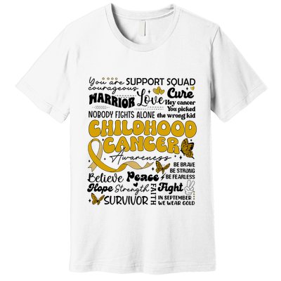 Childhood Cancer Quote Cancer Awareness Premium T-Shirt