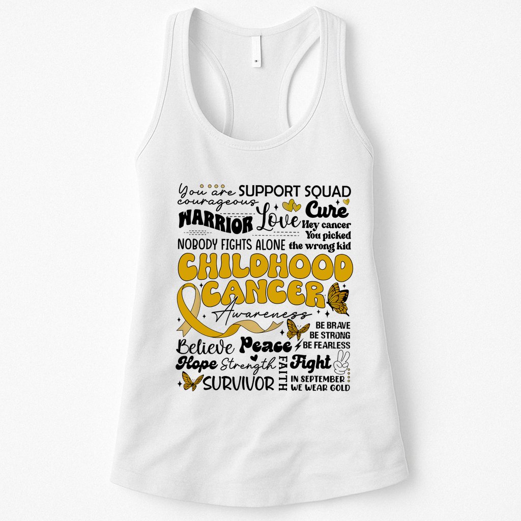 Childhood Cancer Quote Cancer Awareness Womens Tank Top