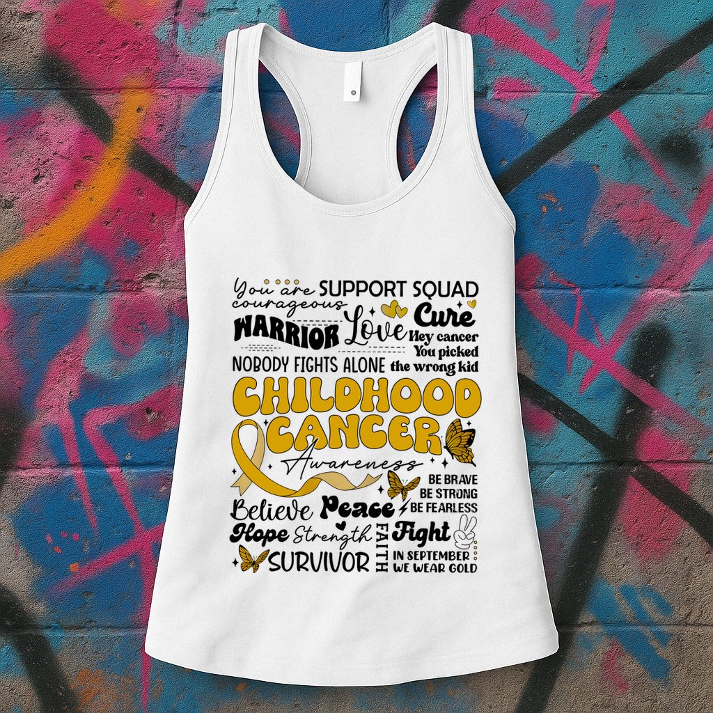 Childhood Cancer Quote Cancer Awareness Womens Tank Top