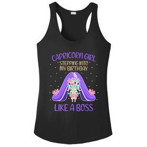 Cute Capricorn Queen Boss January Birthday Zodiac Gift Ladies PosiCharge Competitor Racerback Tank