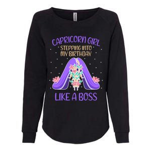 Cute Capricorn Queen Boss January Birthday Zodiac Gift Womens California Wash Sweatshirt