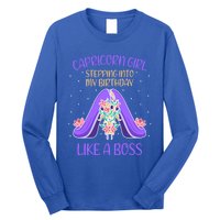 Cute Capricorn Queen Boss January Birthday Zodiac Gift Long Sleeve Shirt