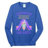 Cute Capricorn Queen Boss January Birthday Zodiac Gift Tall Long Sleeve T-Shirt