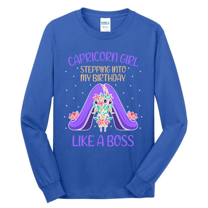 Cute Capricorn Queen Boss January Birthday Zodiac Gift Tall Long Sleeve T-Shirt