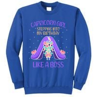 Cute Capricorn Queen Boss January Birthday Zodiac Gift Tall Sweatshirt