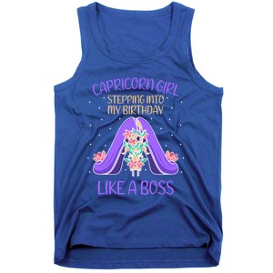 Cute Capricorn Queen Boss January Birthday Zodiac Gift Tank Top