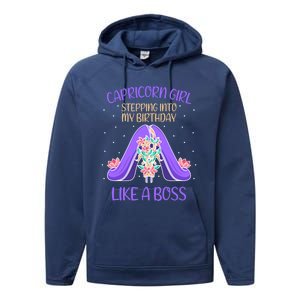 Cute Capricorn Queen Boss January Birthday Zodiac Gift Performance Fleece Hoodie