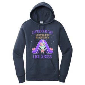 Cute Capricorn Queen Boss January Birthday Zodiac Gift Women's Pullover Hoodie