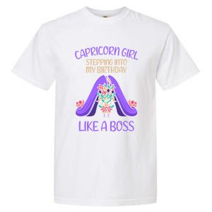 Cute Capricorn Queen Boss January Birthday Zodiac Gift Garment-Dyed Heavyweight T-Shirt