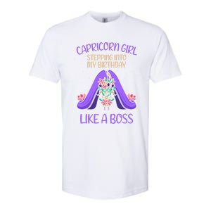 Cute Capricorn Queen Boss January Birthday Zodiac Gift Softstyle CVC T-Shirt