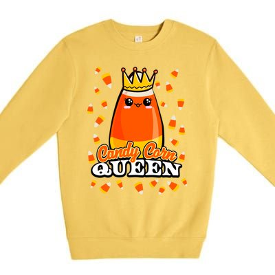 Candy Corn Queen Halloween Costume Funny Novelty Cool Gift Premium Crewneck Sweatshirt