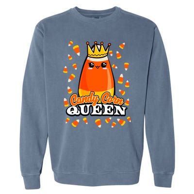 Candy Corn Queen Halloween Costume Funny Novelty Cool Gift Garment-Dyed Sweatshirt