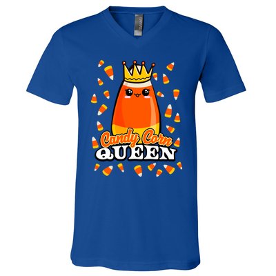 Candy Corn Queen Halloween Costume Funny Novelty Cool Gift V-Neck T-Shirt