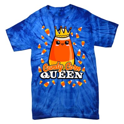 Candy Corn Queen Halloween Costume Funny Novelty Cool Gift Tie-Dye T-Shirt