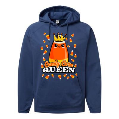 Candy Corn Queen Halloween Costume Funny Novelty Cool Gift Performance Fleece Hoodie