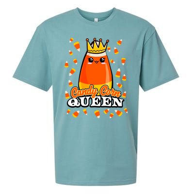 Candy Corn Queen Halloween Costume Funny Novelty Cool Gift Sueded Cloud Jersey T-Shirt