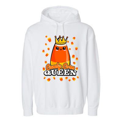 Candy Corn Queen Halloween Costume Funny Novelty Cool Gift Garment-Dyed Fleece Hoodie