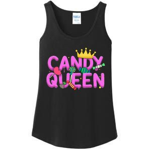 Cool Candy Queen Art For Candy Lollipop Lovers Ladies Essential Tank