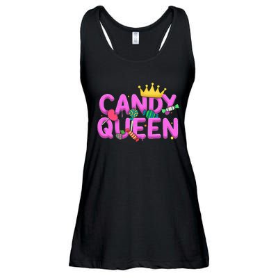 Cool Candy Queen Art For Candy Lollipop Lovers Ladies Essential Flowy Tank