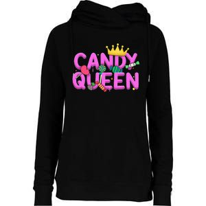 Cool Candy Queen Art For Candy Lollipop Lovers Womens Funnel Neck Pullover Hood