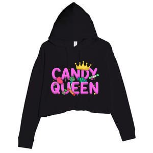 Cool Candy Queen Art For Candy Lollipop Lovers Crop Fleece Hoodie