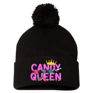 Cool Candy Queen Art For Candy Lollipop Lovers Pom Pom 12in Knit Beanie