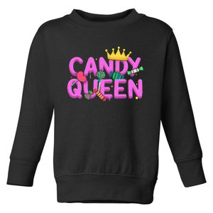 Cool Candy Queen Art For Candy Lollipop Lovers Toddler Sweatshirt