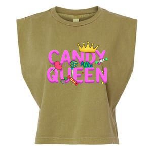 Cool Candy Queen Art For Candy Lollipop Lovers Garment-Dyed Women's Muscle Tee