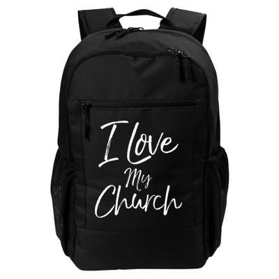 Christian Church Quote Body Of Christ Gift I Love My Church Backpack