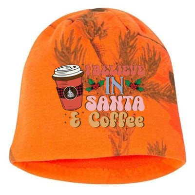 Christmas Coffee Quotes Bundle Believe In Santa Meaningful Gift Kati - Camo Knit Beanie