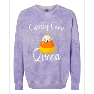 Candy Corn Queen Kawaii  Candy Corn Halloween Colorblast Crewneck Sweatshirt