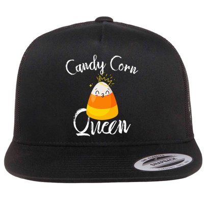 Candy Corn Queen Kawaii  Candy Corn Halloween Flat Bill Trucker Hat