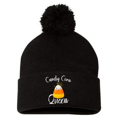 Candy Corn Queen Kawaii  Candy Corn Halloween Pom Pom 12in Knit Beanie