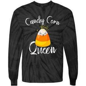 Candy Corn Queen Kawaii  Candy Corn Halloween Tie-Dye Long Sleeve Shirt