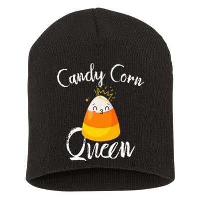 Candy Corn Queen Kawaii  Candy Corn Halloween Short Acrylic Beanie