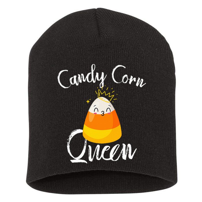 Candy Corn Queen Kawaii  Candy Corn Halloween Short Acrylic Beanie