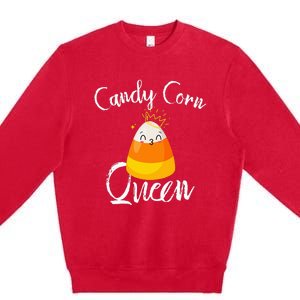 Candy Corn Queen Kawaii  Candy Corn Halloween Premium Crewneck Sweatshirt