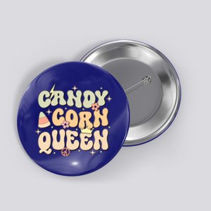 Candy Corn Queen Halloween Costume Funny Groovy Cool Gift Button